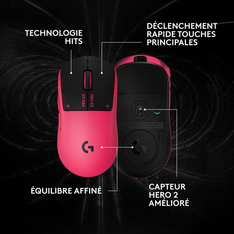 Châssis léger de la Logitech G Pro X3 Superstrike