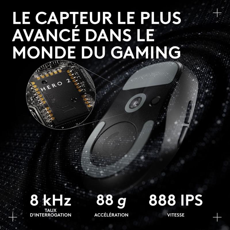 Capteur HERO 2 de la souris Logitech G Pro X Superlight 2c