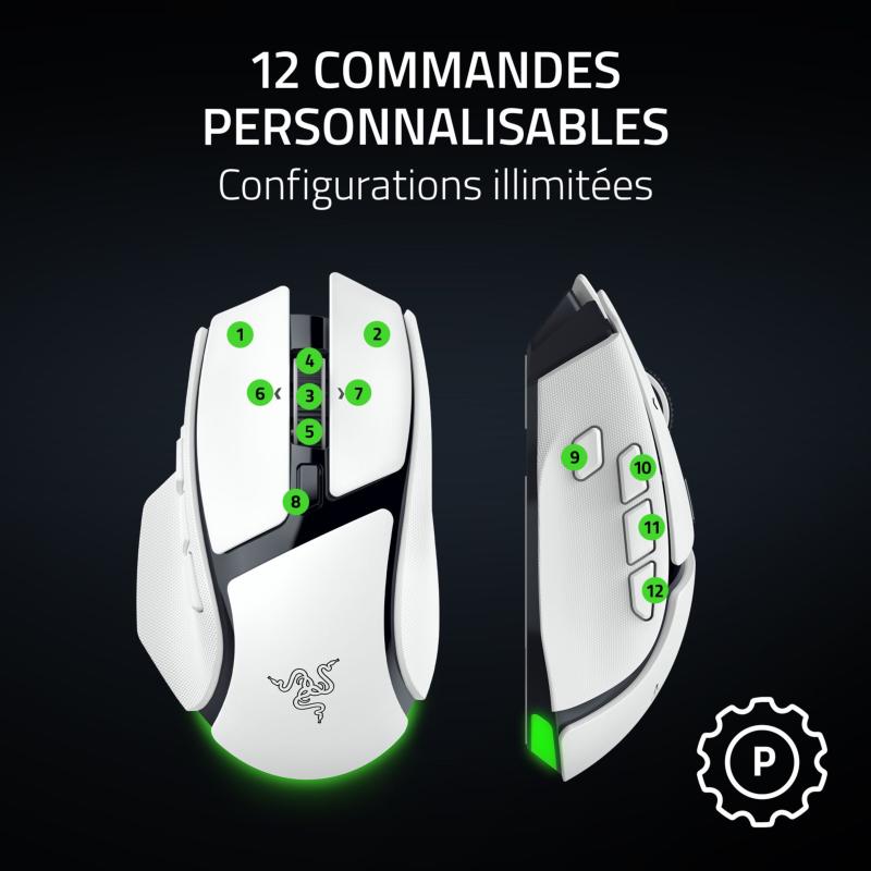 Design ergonomique et molette HyperScroll de la souris Razer Basilisk V4 HyperSpeed