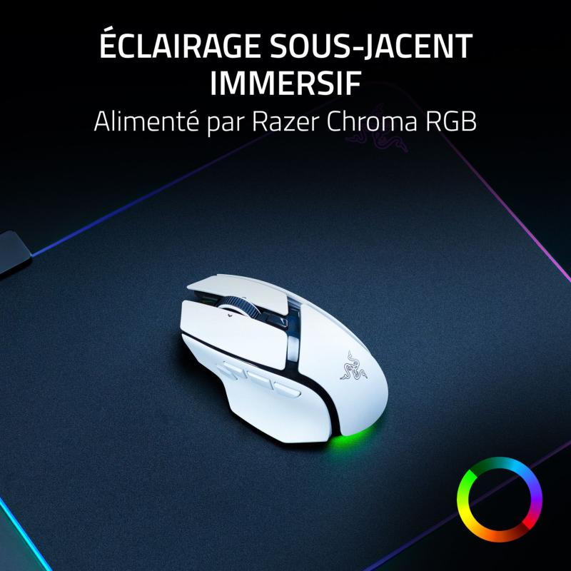 Éclairage Razer Chroma RGB et connectivité sans fil de la Basilisk V4 HyperSpeed
