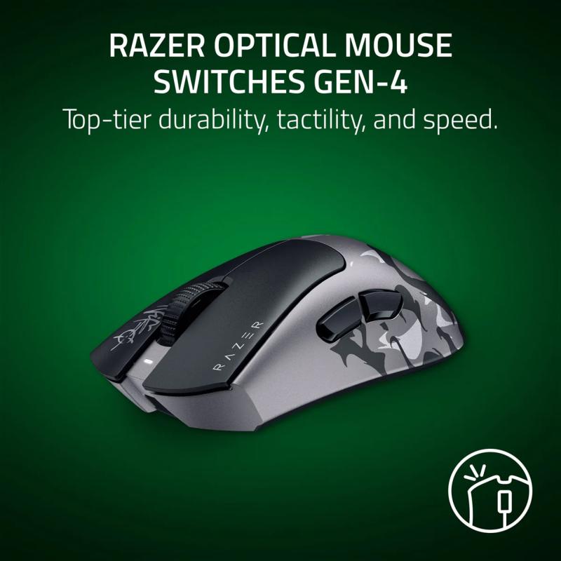 Vue détaillée de la Razer DeathAdder V4 Pro NiKo Edition