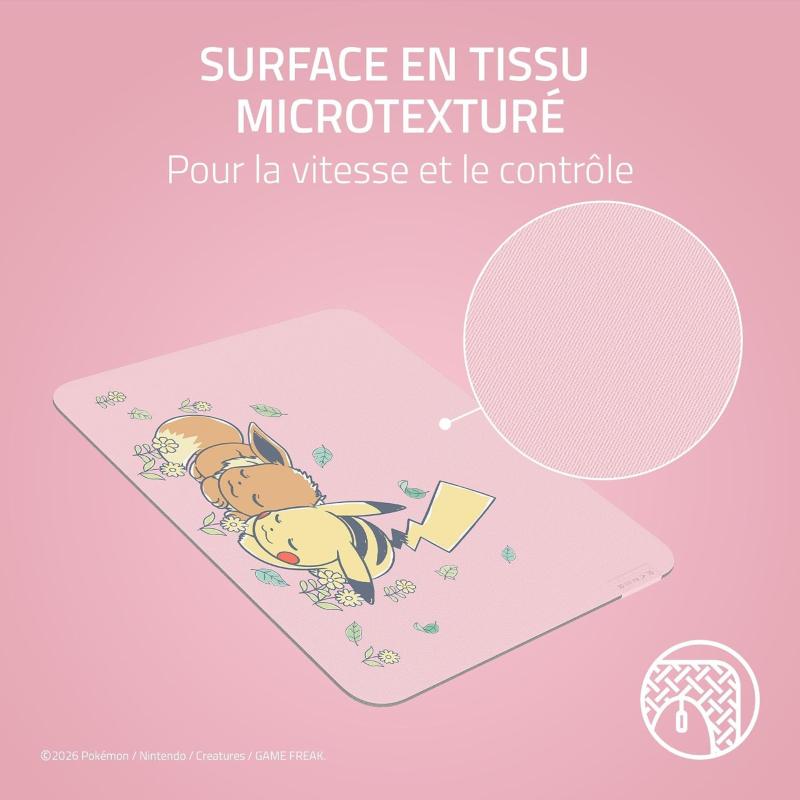 Tapis de souris Razer Gigantus V2 Medium Pokémon Pikachu Évoli Edition