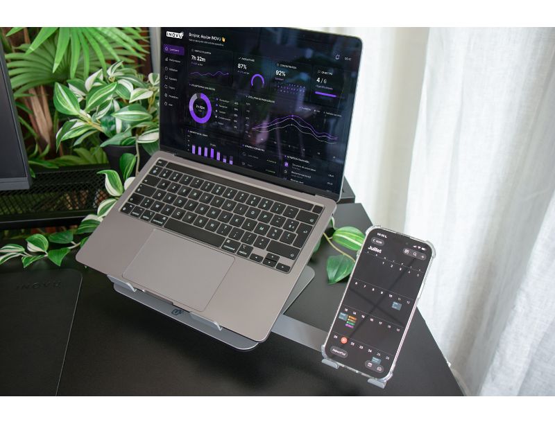 Support ergonomique rotatif INOVU INSU360ST avec support smartphone intégré