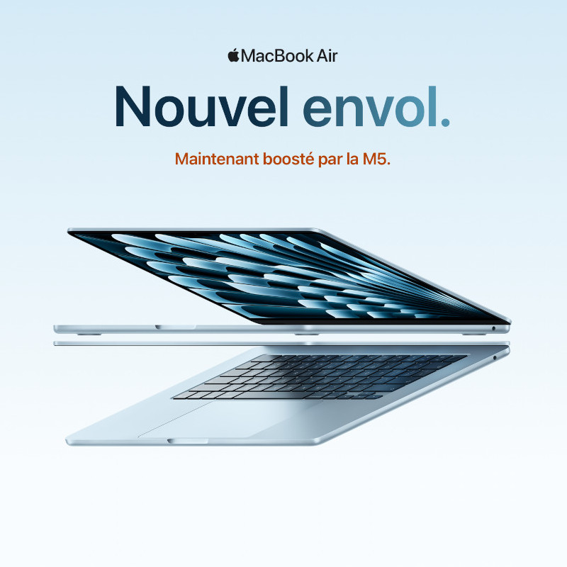 MacBook Air 13 pouces M5 vue de face
