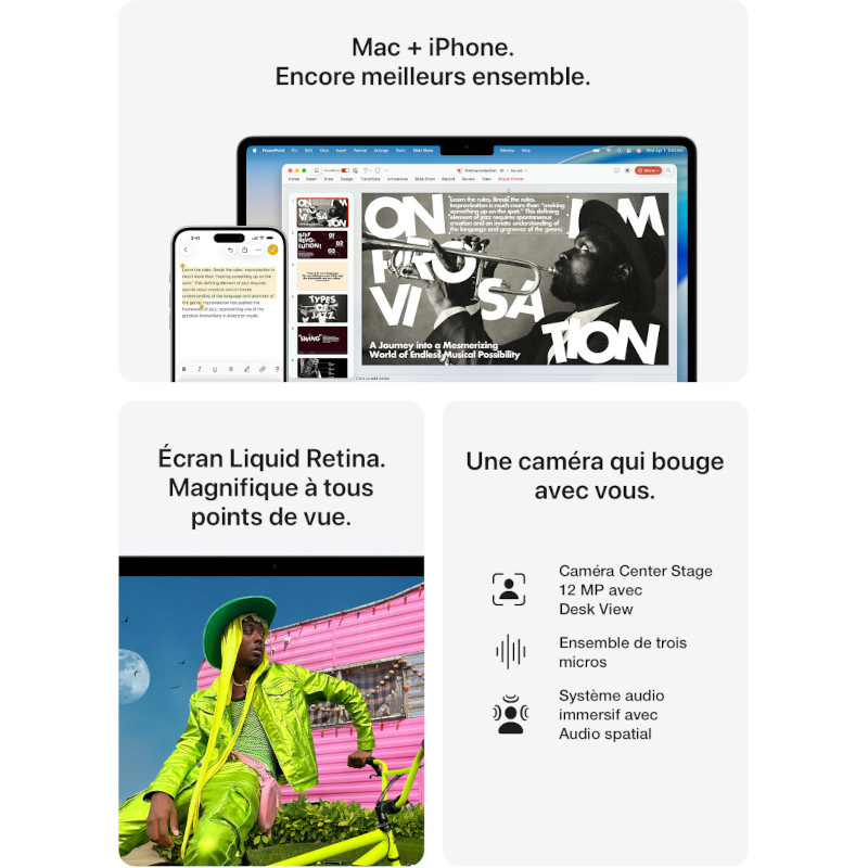 MacBook Air 13 pouces écran et son immersif