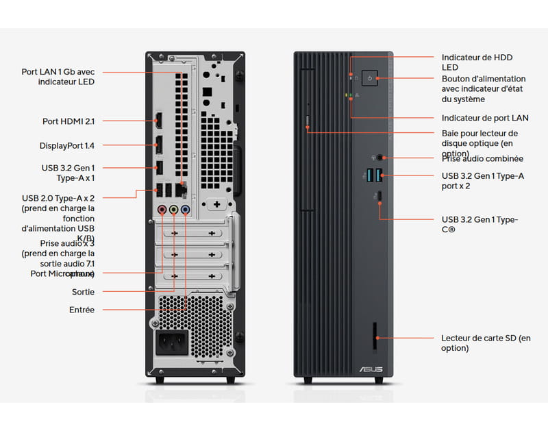 PC de bureau ASUS ExpertCenter P700 SFF PM700SK