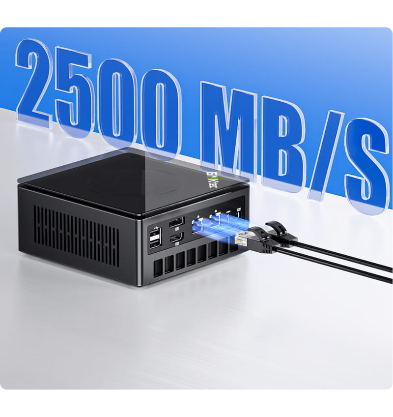 Double connexion Ethernet 2,5 Gb/s du GMKtec NucBox K8 Plus