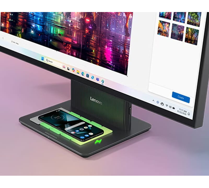 Lenovo IdeaCentre AIO 27IPH11 et son espace de travail