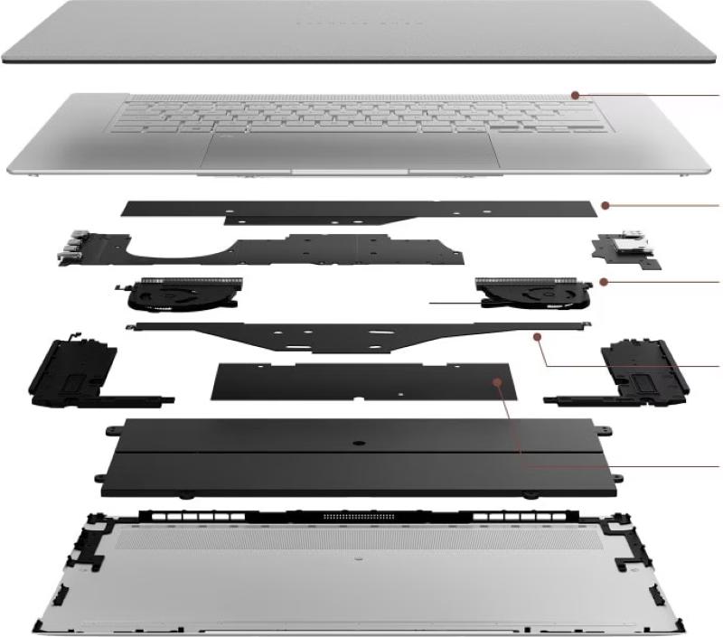 Châssis en Ceraluminum du ASUS Zenbook S 16 OLED