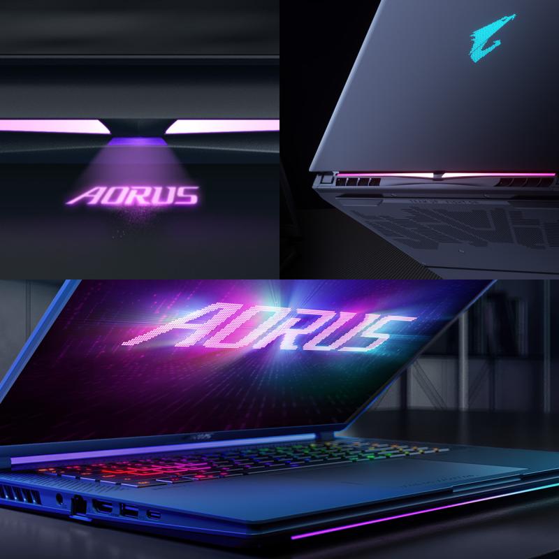 Connectique et éclairage RGB de l'AORUS MASTER 16 Gen 2