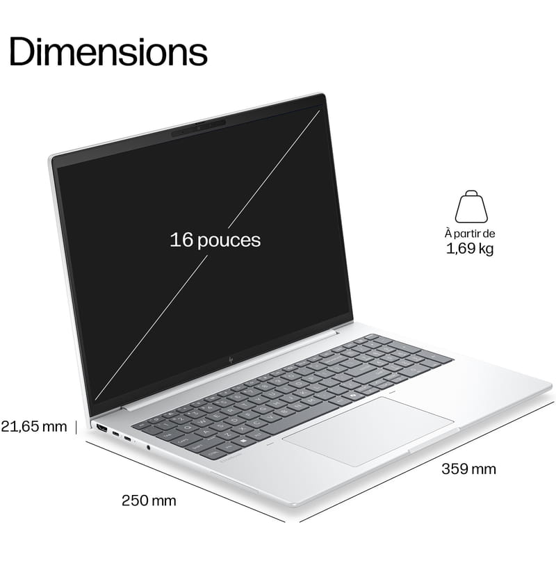 Écran et collaboration sur le HP EliteBook 8 G2i 16 AI PC