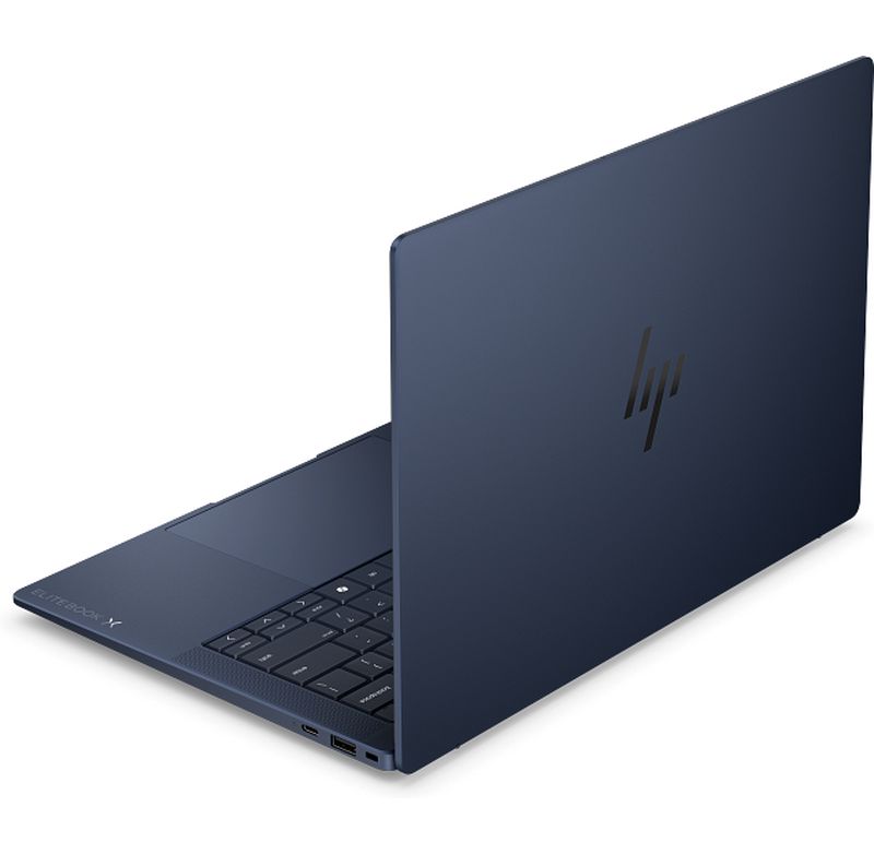Vue arrière du châssis du HP EliteBook X G2i en finition bleue