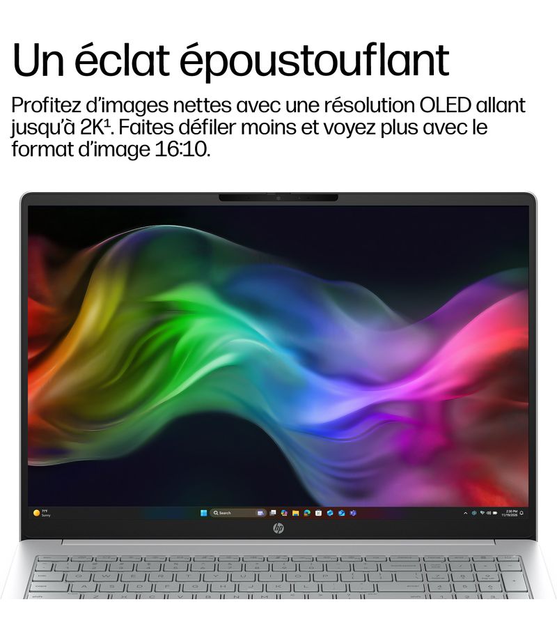 Écran OLED 16″ du PC portable HP OmniBook 3 16-bu0014nf