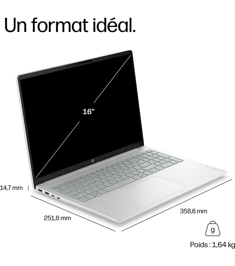 Dimensions du PC portable HP OmniBook 3 16-bu0014nf