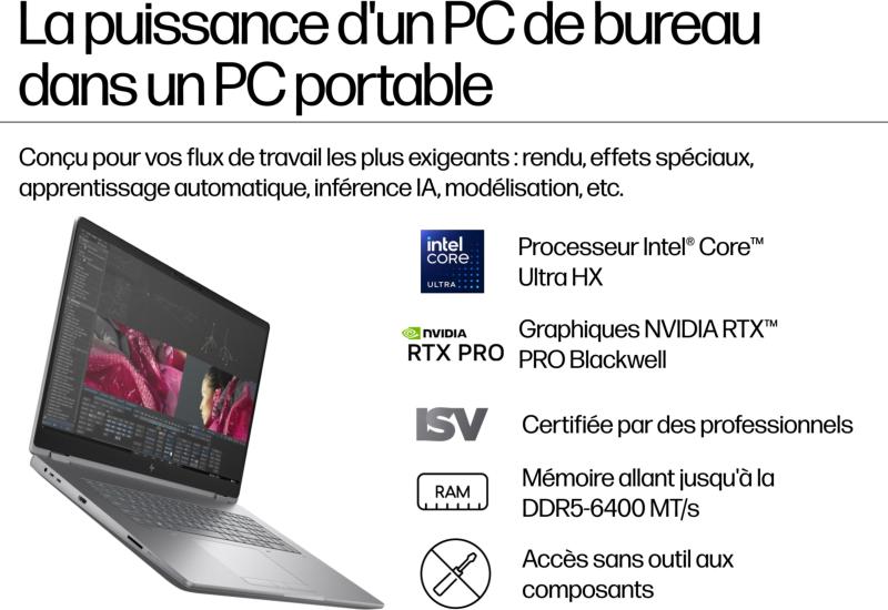 Station de travail mobile HP ZBook Fury G1i 18 C79X3ET