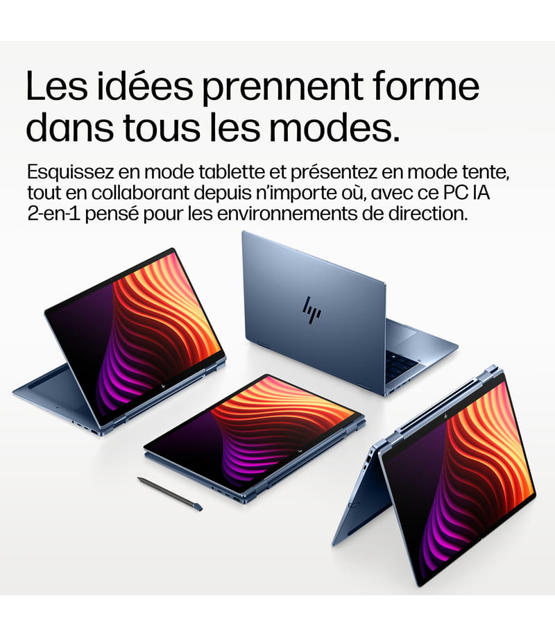 Modes convertibles du HP EliteBook X Flip G2i 14 AI PC