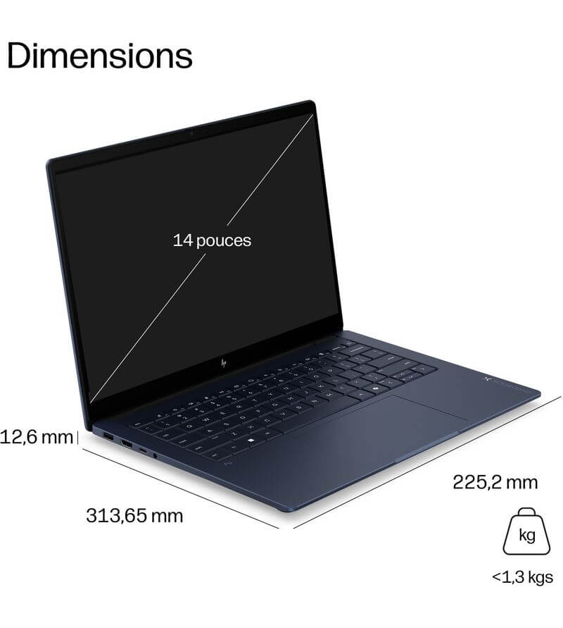 Dimensions du PC portable HP OmniBook X 14-ka0011nf