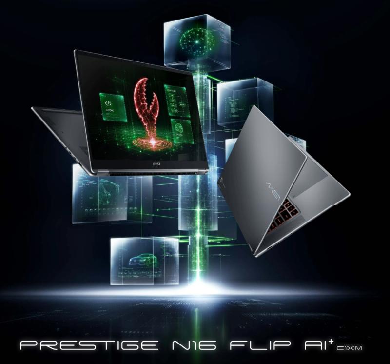 PC portable convertible MSI Prestige N16 Flip AI+ C1XMT-001FR