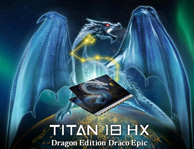 PC portable MSI Titan 18 HX Dragon Edition Draco Epic