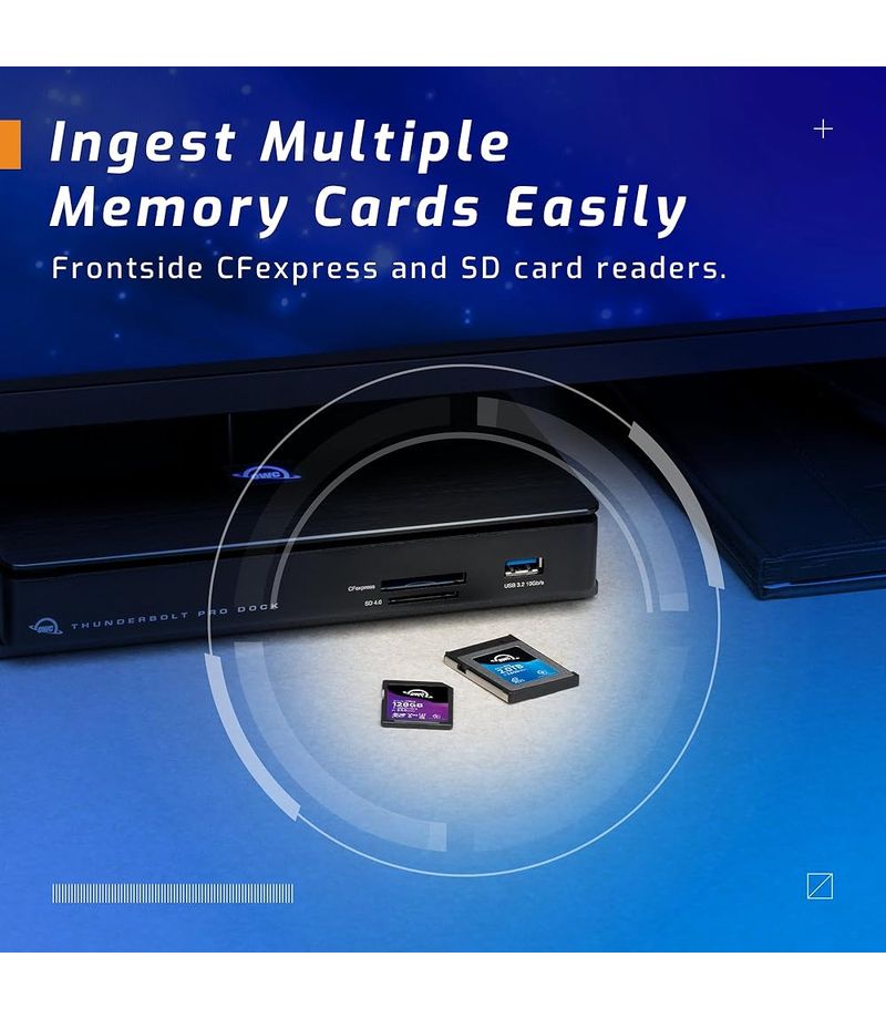 connectivité thunderbolt et cartes mémoire OWC dock