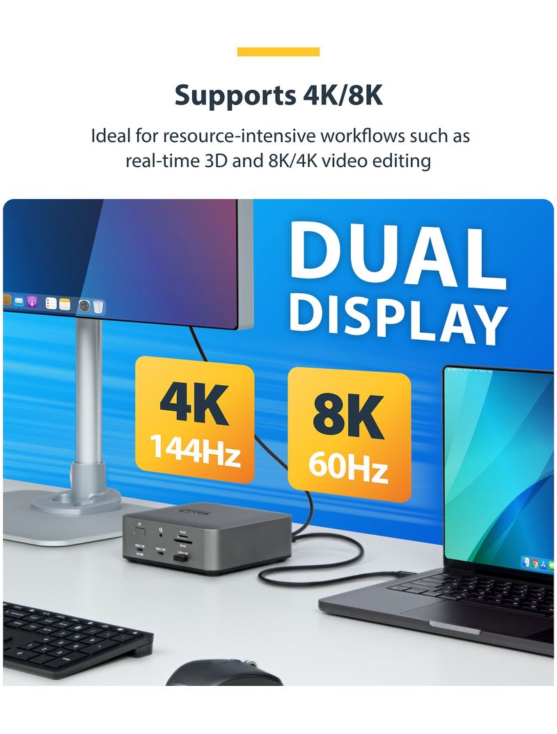 Connectique complète de la station d'accueil USB-C StarTech.com