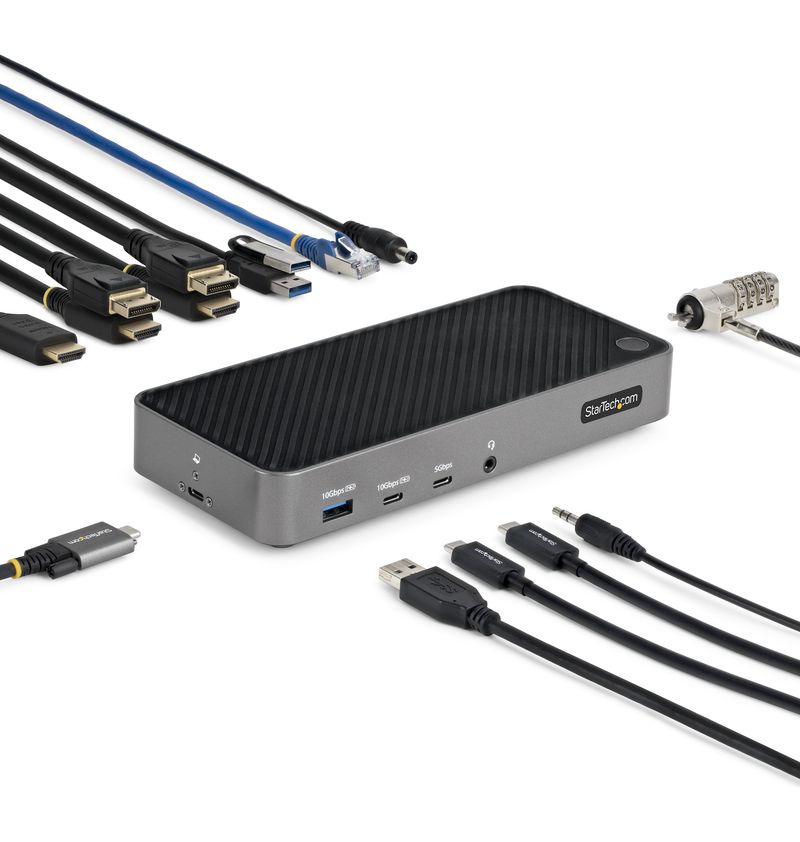 Dock USB-C StarTech 116E avec triple affichage 4K