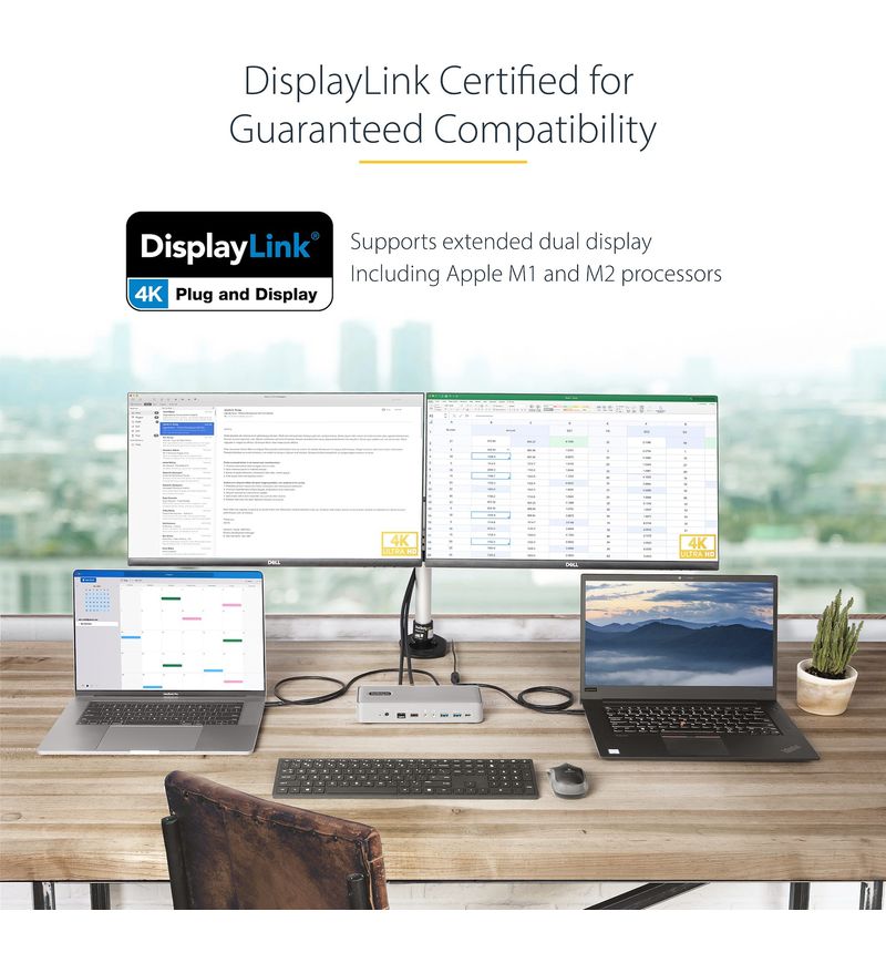 Station d'accueil KVM USB-C StarTech.com 129UE