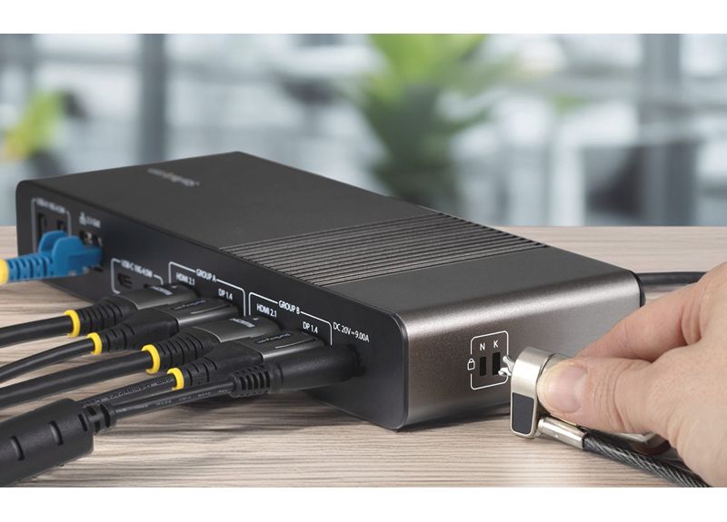 Connectique multi-écrans de la station d'accueil StarTech.com Thunderbolt 5