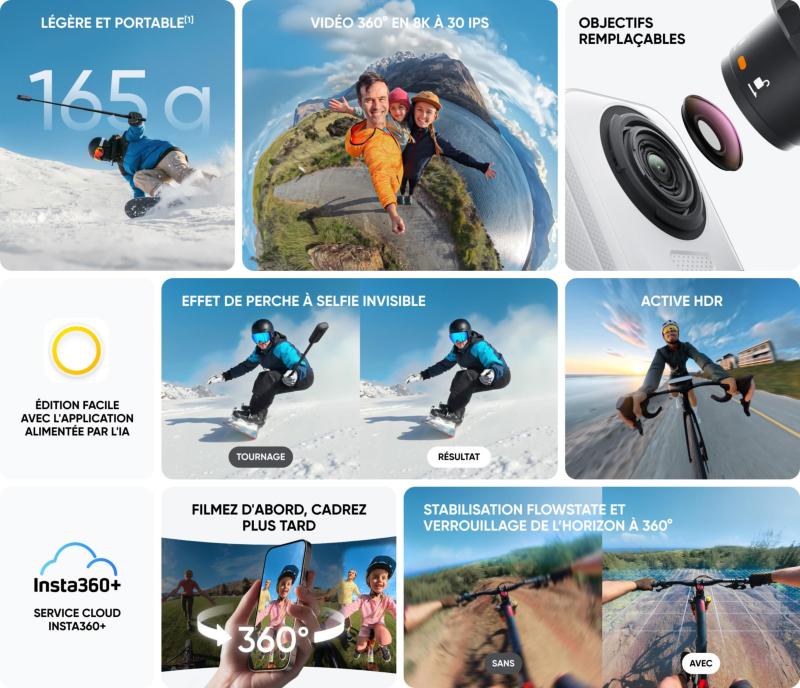 Insta360 X4 Air 8K panoramique