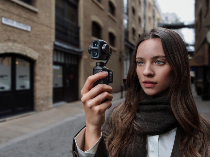 Double caméra grand-angle et téléobjectif 60 mm de la DJI Osmo Pocket 4P