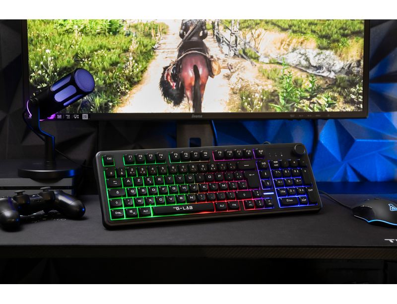 Clavier gaming The G-Lab Keyz Caesium EX blanc