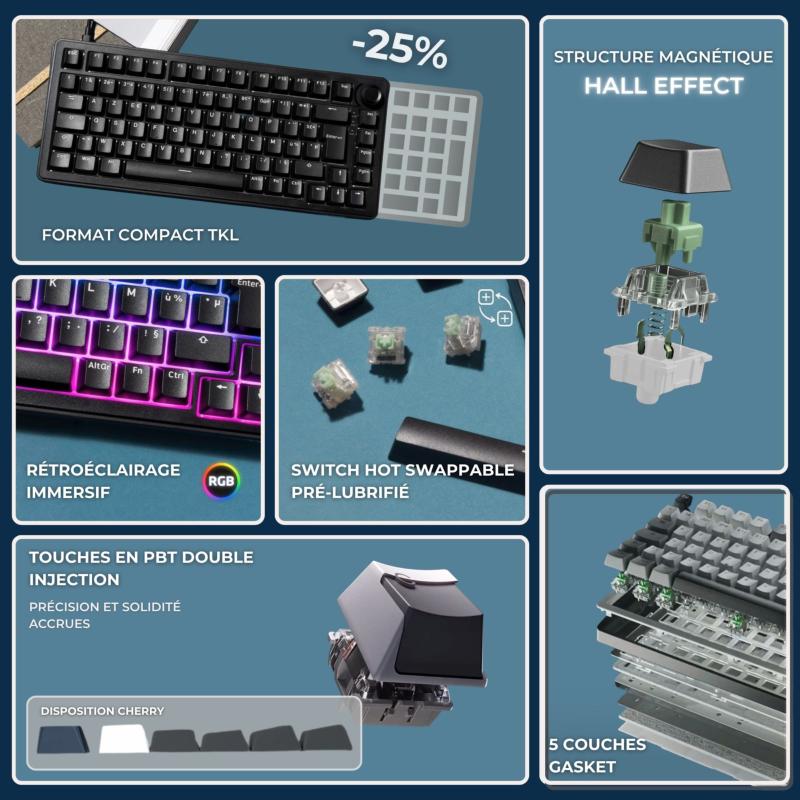 clavier gaming The G-Lab Keyz Elite 300 HE RGB