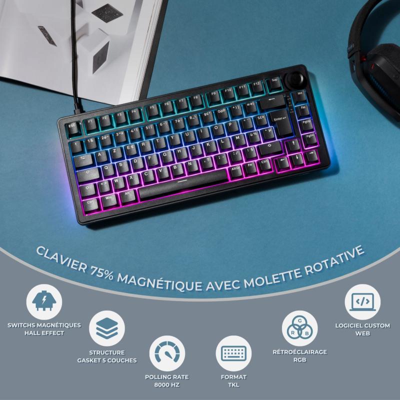 switch magnétique hall effect clavier G-Lab précision gaming