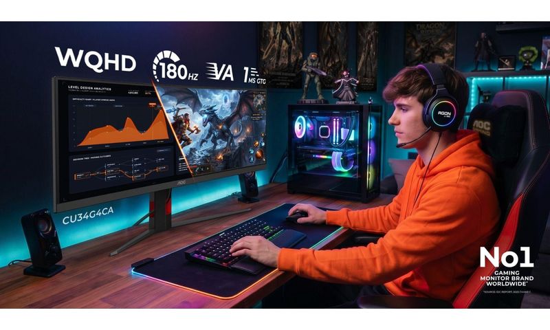 Écran PC AOC CU34G4CA