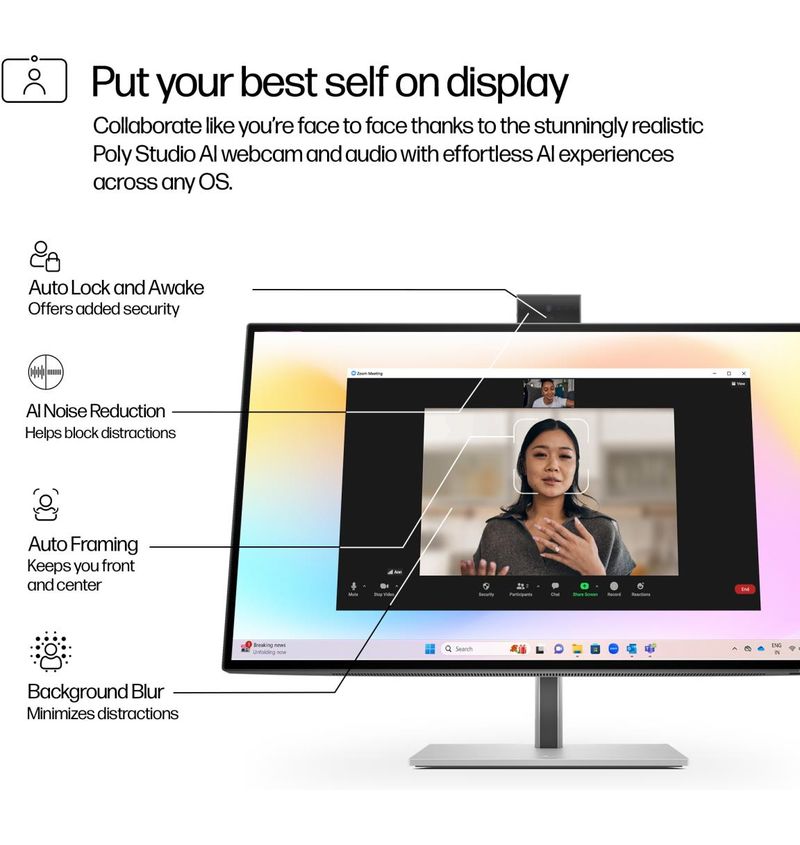Visioconférence avec l'écran HP Series 5 Pro 527pm