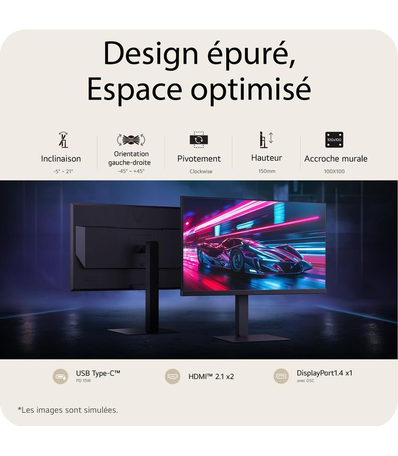 Écran PC gamer LG UltraGear 27G640A-B