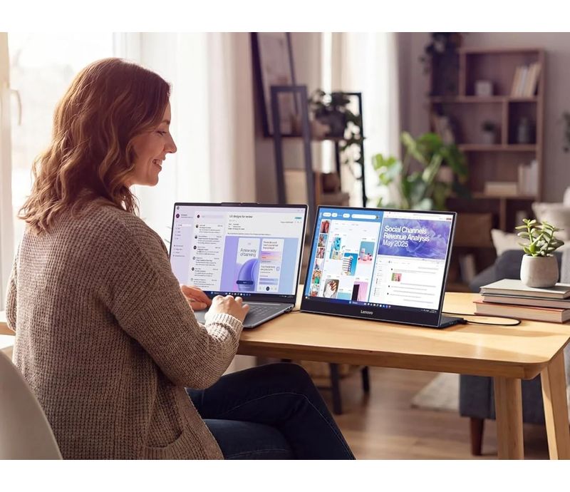 Connectique USB-C et support ajustable du Lenovo L16