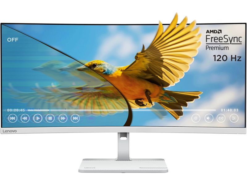 Affichage incurvé du moniteur Lenovo L34W-4C