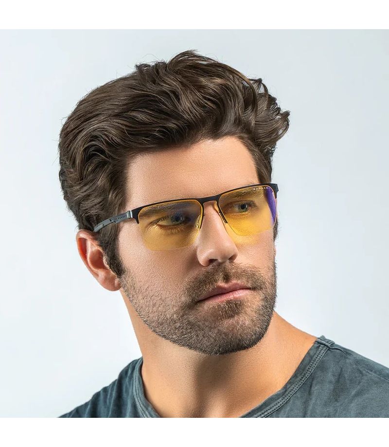 Lunettes gaming GUNNAR Echo Amber 0.2 à monture demi-cerclée