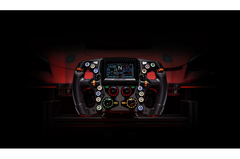 Commandes et écran MagicDash 4 du volant Simagic Zeus Formula
