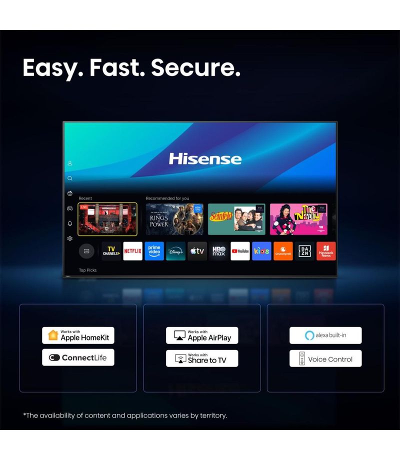 Interface VIDAA Smart OS du Hisense 55A6S