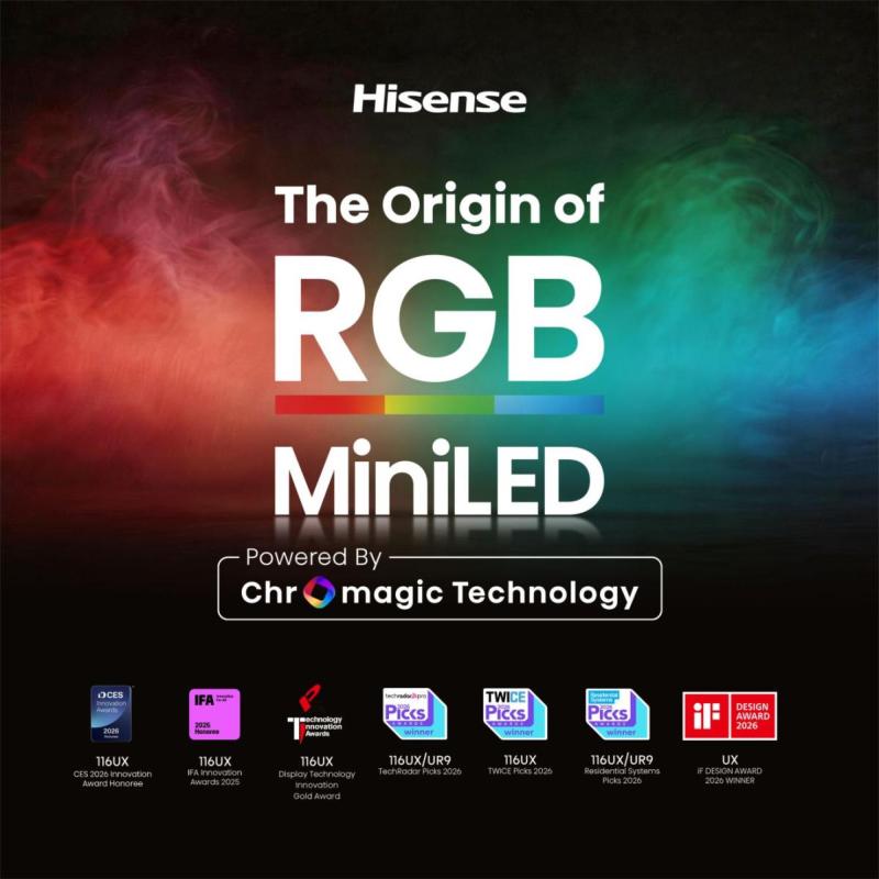 Technologie RGB MiniLED et moteur Hi-View AI RGB du Hisense 85UR8S