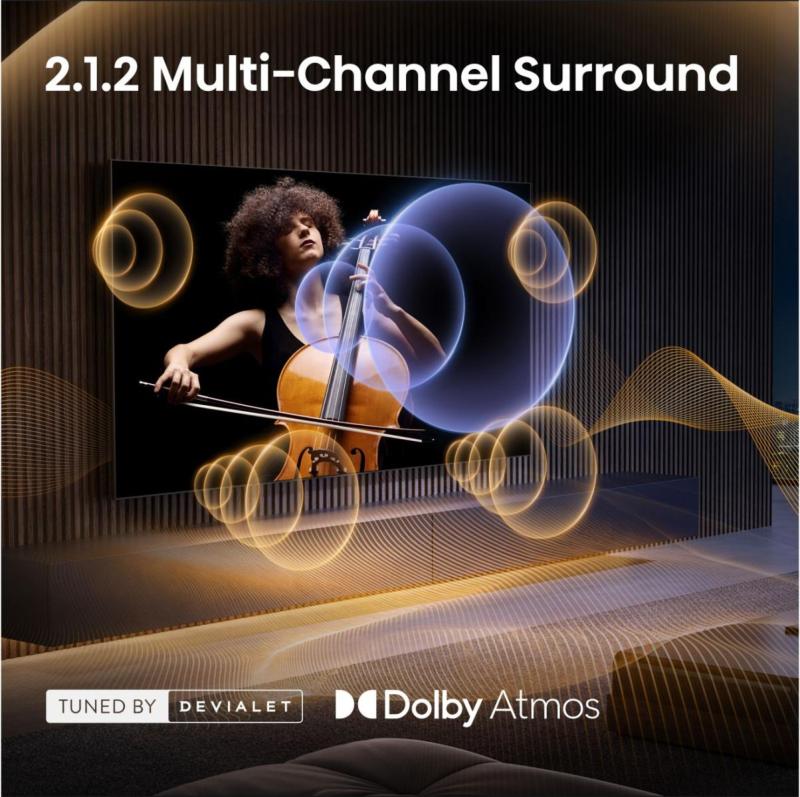 Dalle anti-reflets et système audio du Hisense 85UR8S