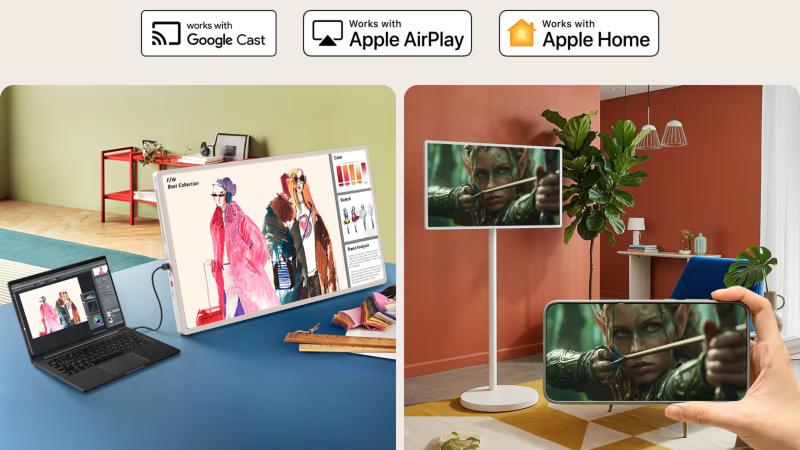 Connectivité et partage sans fil du LG StanbyME 2 MAX