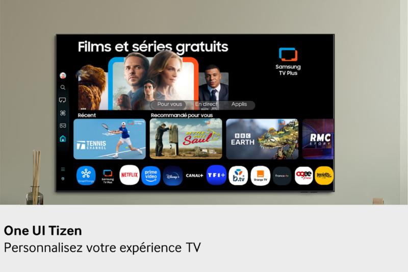 Gaming Hub et fonctions Smart TV du Samsung TQ75Q7F