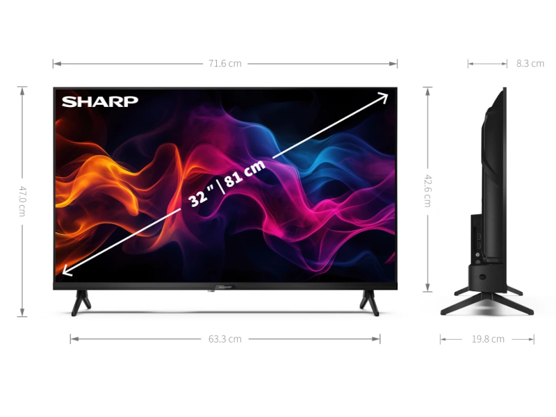 Interface Google TV sur Sharp 32GF3265E