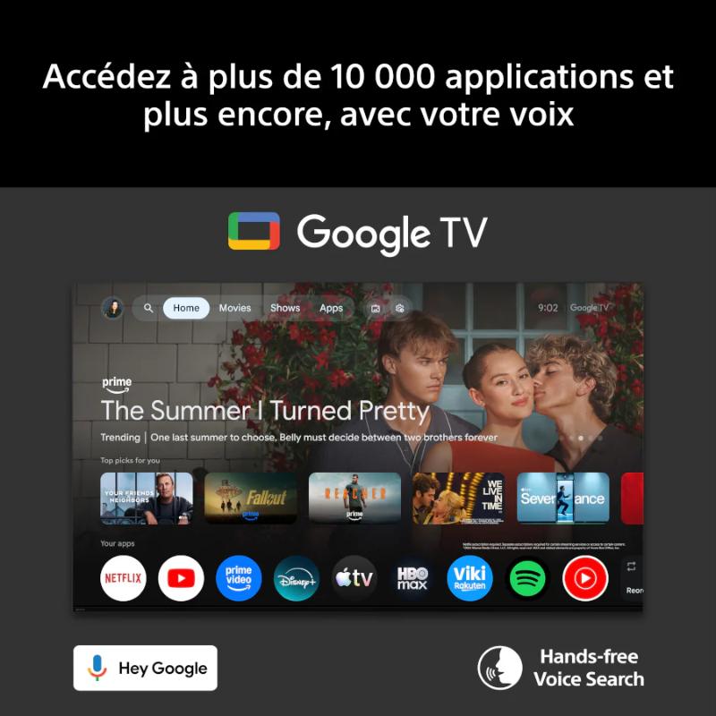Design et Google TV du Sony BRAVIA 7 II