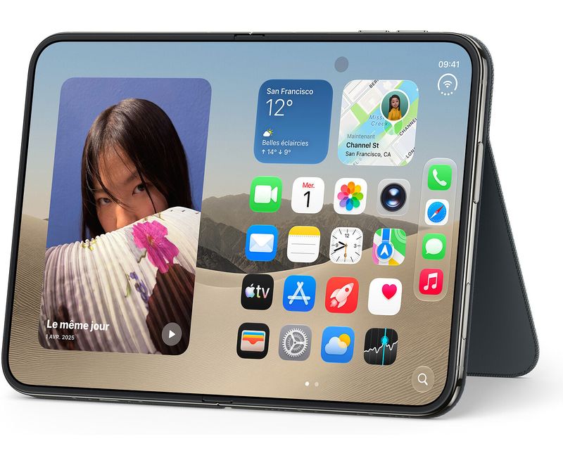 Folio avec Support Taupe Apple pour iPhone Duo