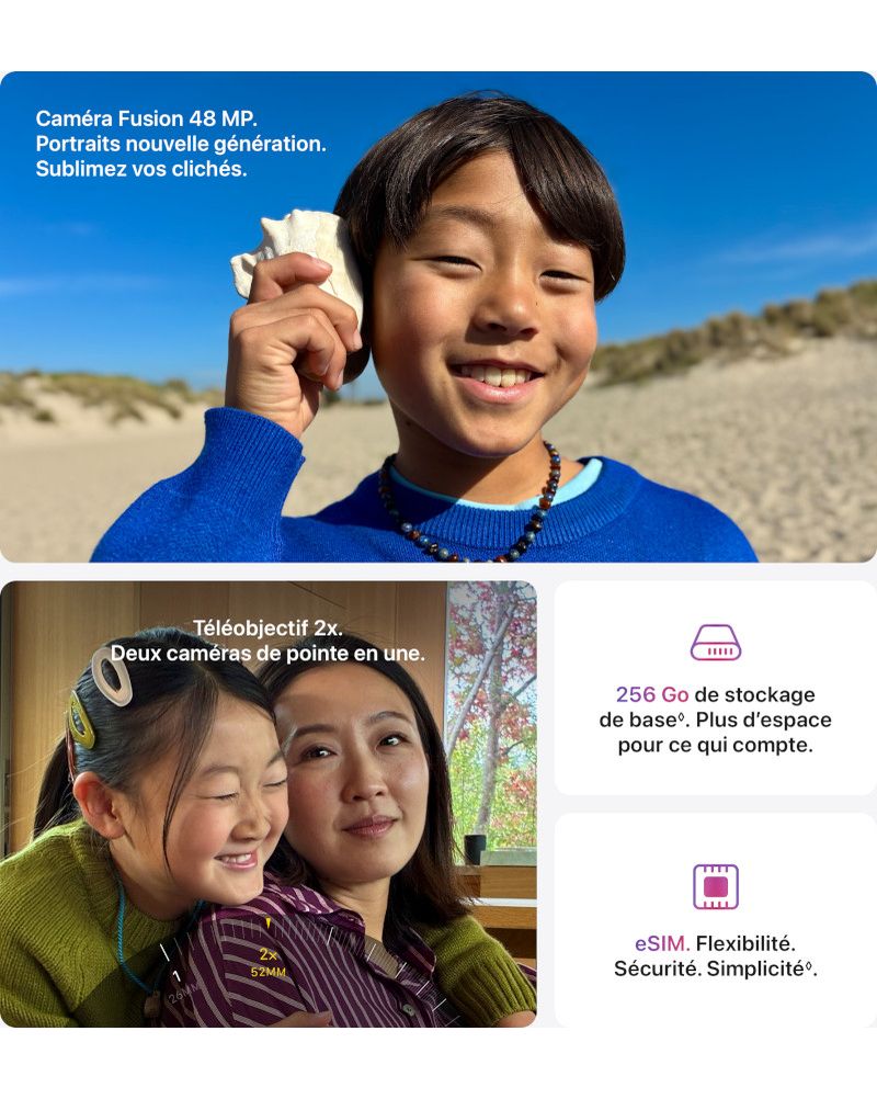 Double caméra 48 MP iPhone 17e