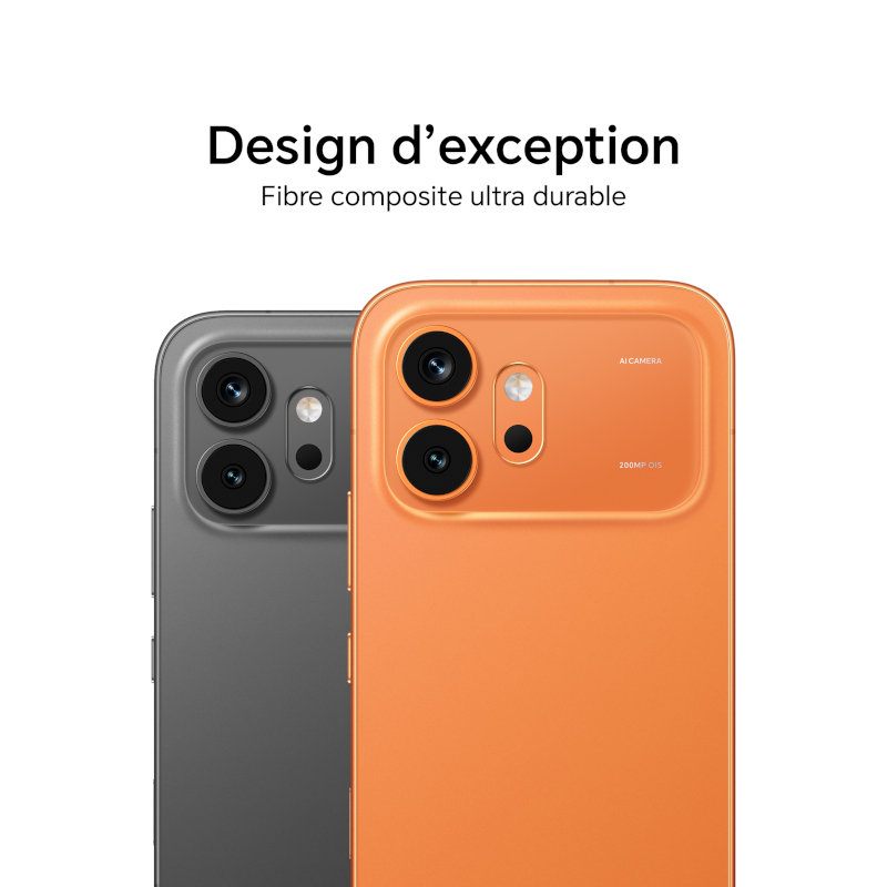 smartphone HONOR 600 design noir orange